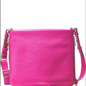 Pink Fossil leather bag | used
